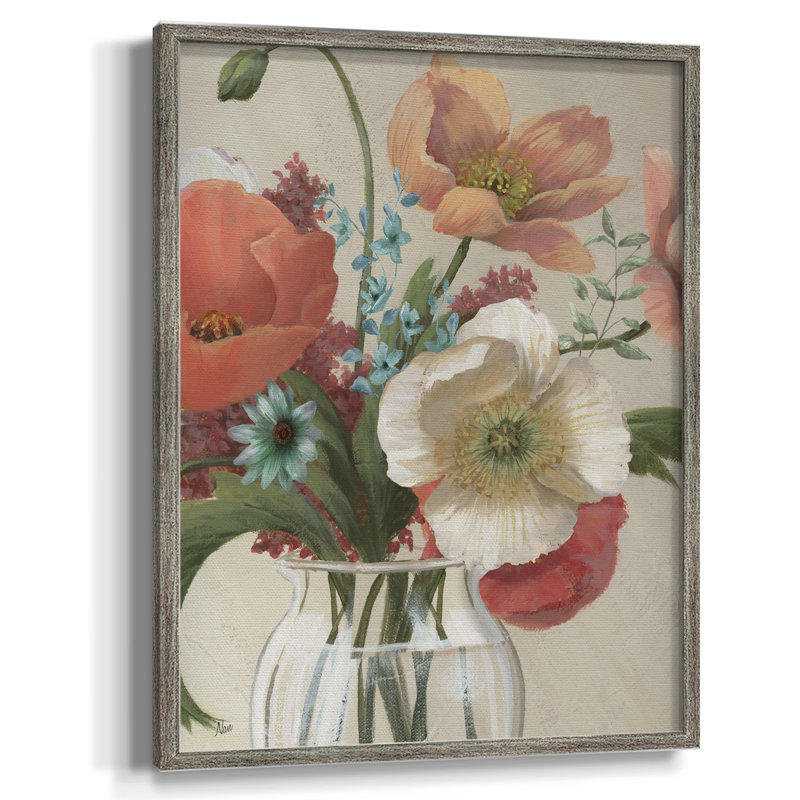 «Poppy Time I», reproduction encadrée - bois massif 48481, H 30 po x l 24 po