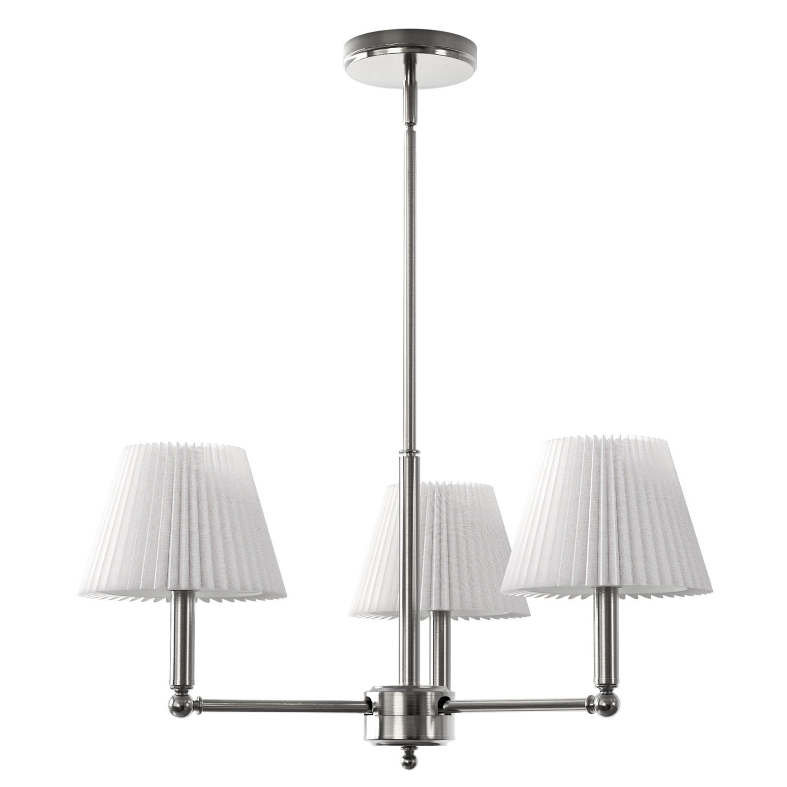 Costa 3-Light Chandelier, Brushed Nickel