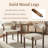 Upholstered Dining Chair Set of 4, Extra-Wide 20” Seat, Deep Cushioned Comfort, Plush Fabric, Solid Wood Legs-901888357