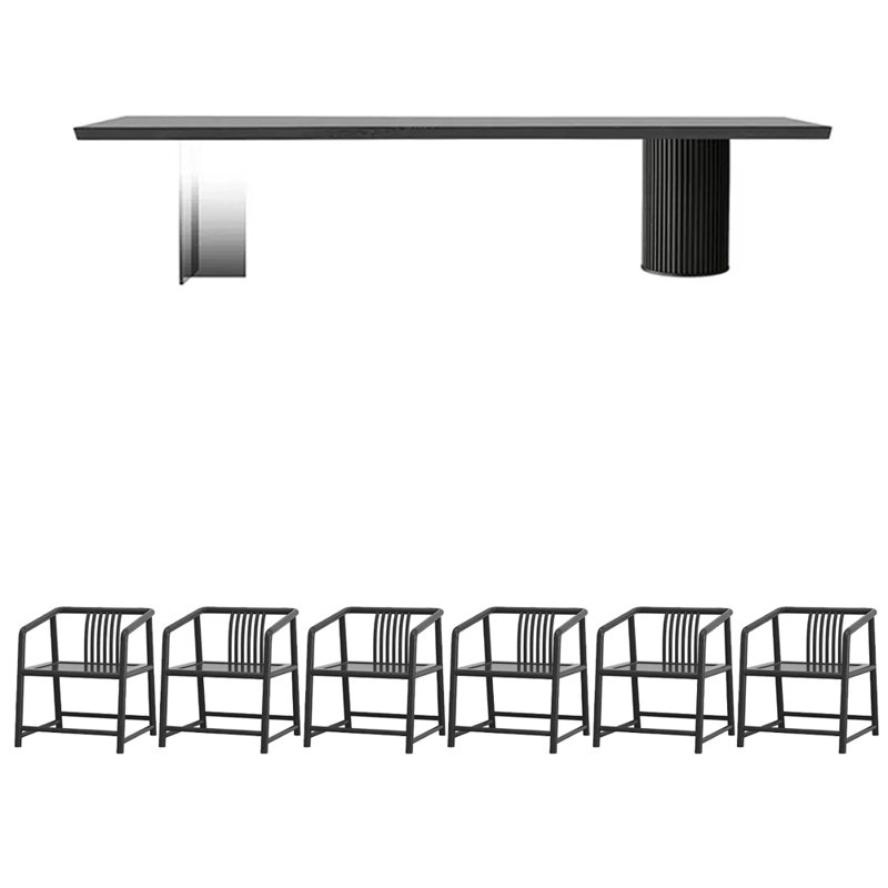 Ensemble de salle à manger rectangulaire, H 29,53 po x L 62,99 po x l 25,59 po