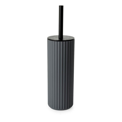 Berkeley Toilet Brush - White W/Bamboo Lid