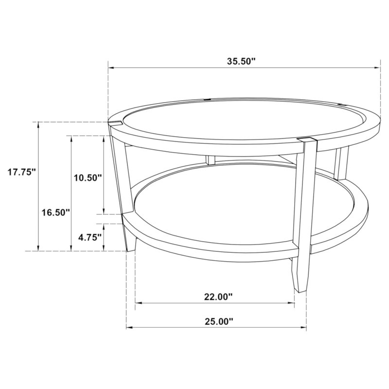 Ensemble de table basse et de table ronde 3 pièces Elliott Maple