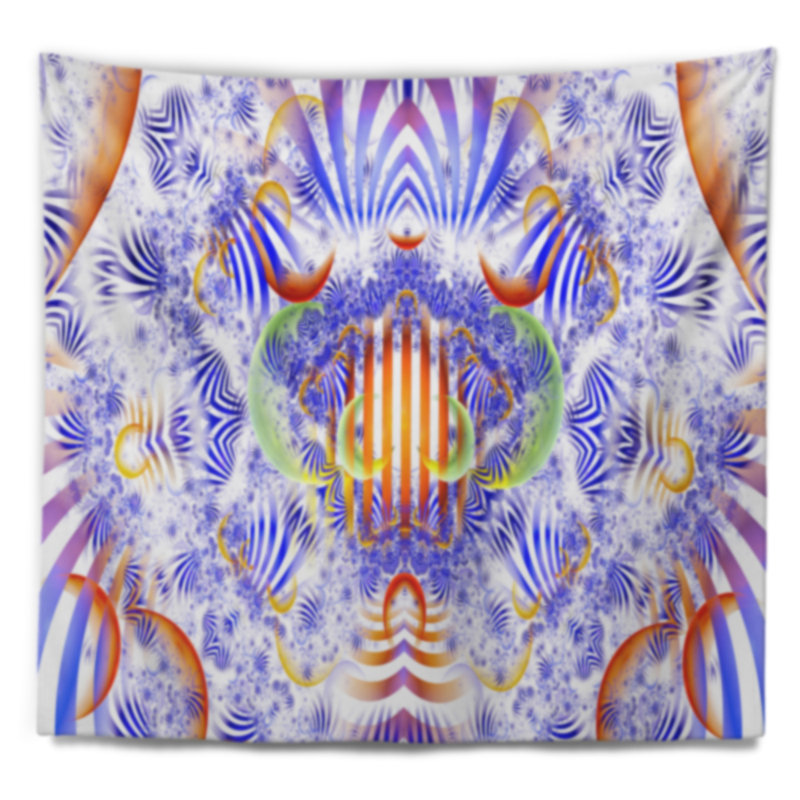 Tapisserie bleu pour motif de fée abstrait, H 78 po x l 92 po