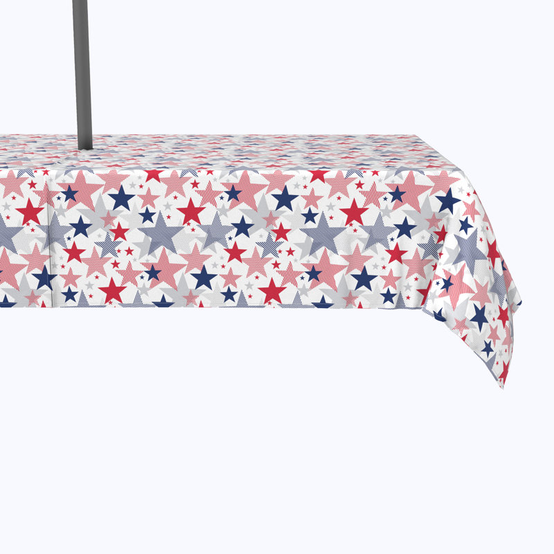 Wilcoxon Geometric Stars Independence Day Tablecloth, 84" x 60"