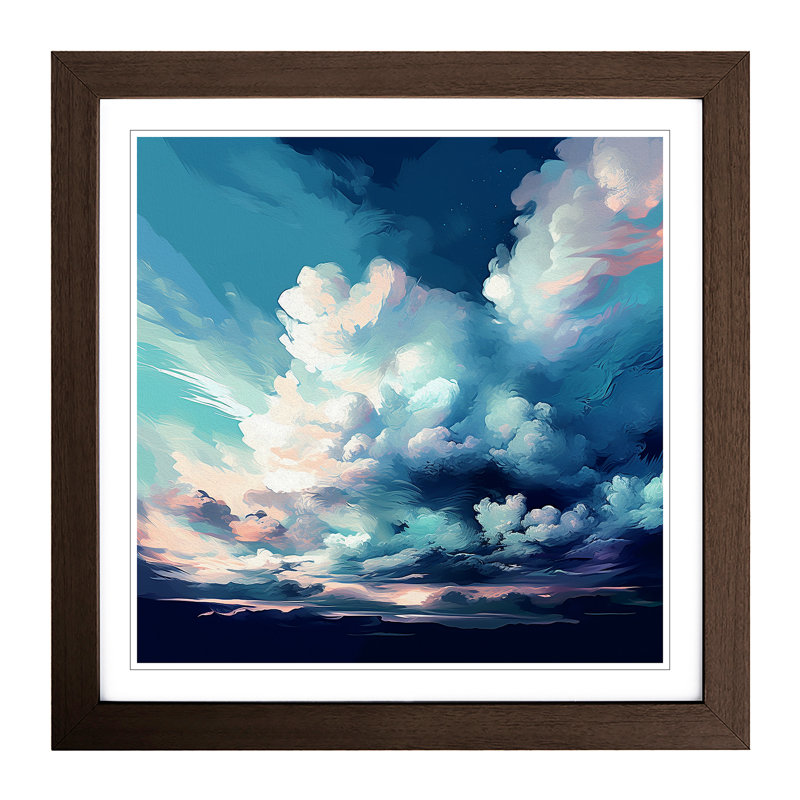 Single Picture Frame Print on Wood, Walnut