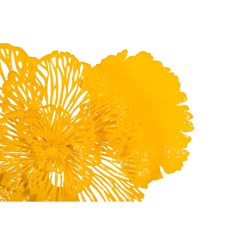 Flower Wall Décor, Yellow