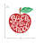 Back to School Apple Wall Decals