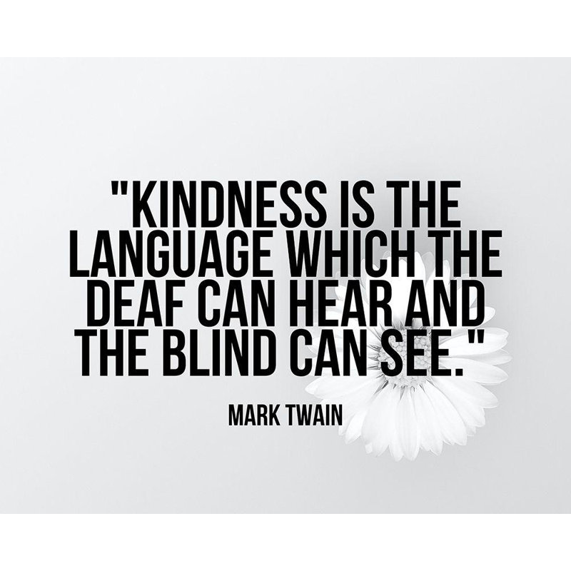 Art sur toile tendue Trinx ArtsyQuotes, Mark Twain Quote: Kindness