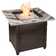 Duval by Endless Summer, 30" Square LP Gas Outdoor Fire Pit with Faux Wood Chevron Mantel