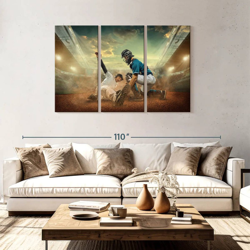 Sireci Baseball Action, 48" H x 74" W