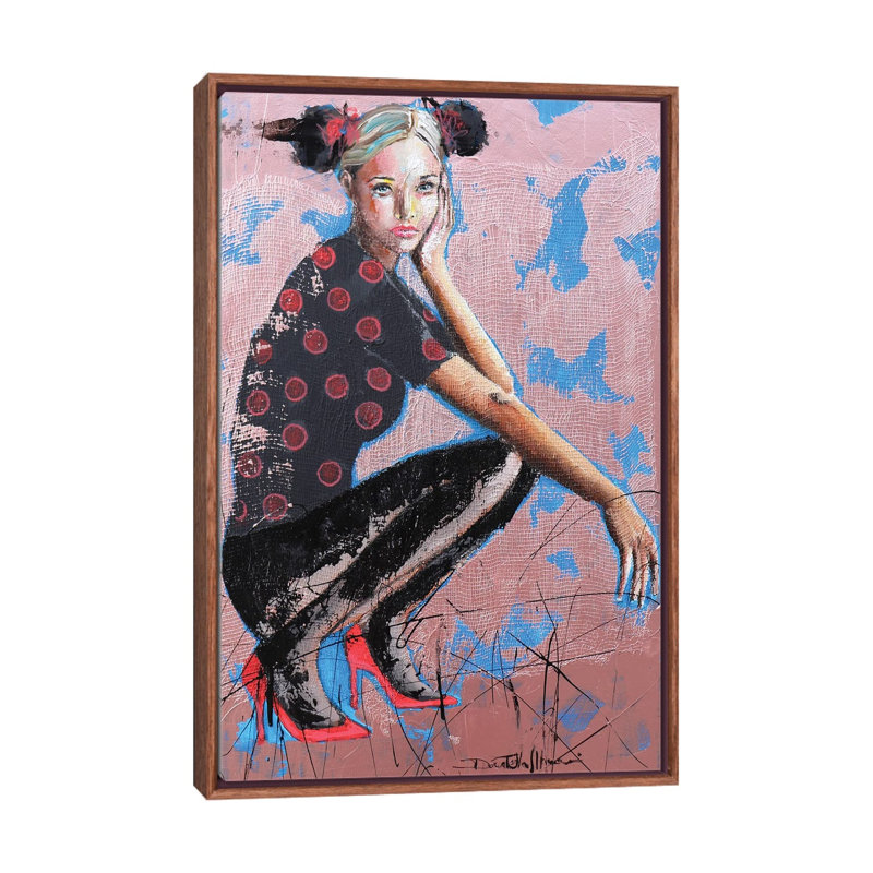 Rouge à lèvres et chocolat - reproduction d'art murale - toile encadrée, Framed Canvas, Brown, 40" x 26"