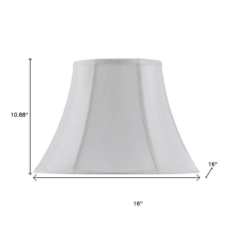 Abat-jour cloche en lin blanc
