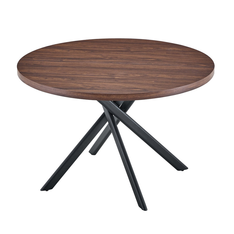 Table de salle à manger ronde et pliable pour petits espaces - Matériau en bois aggloméré, parfaite pour la salle à manger, le salon de thé et le café