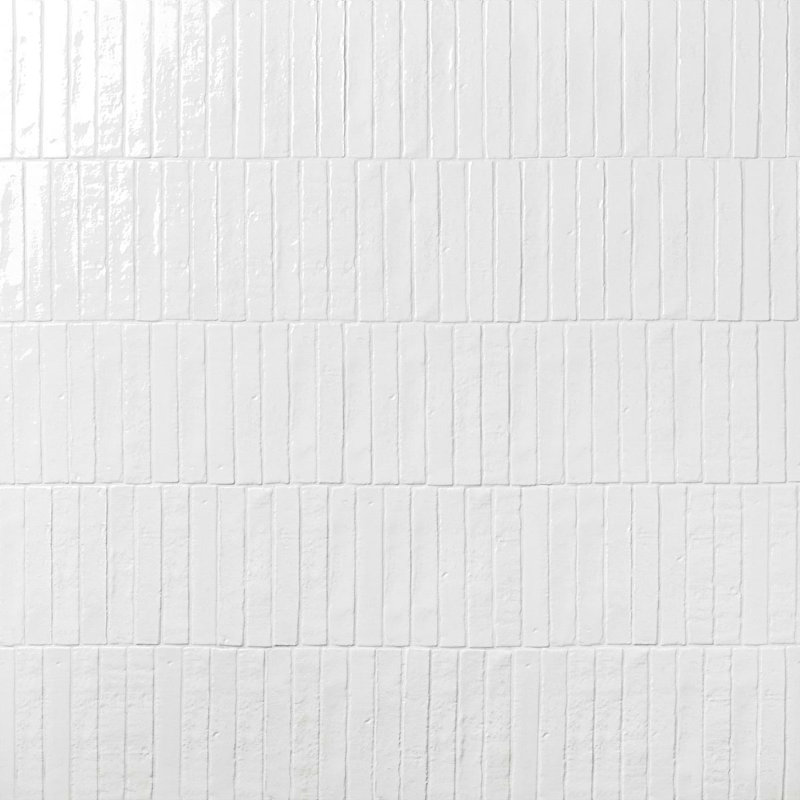 Wabi Sabi 1.5x 9 Crackled Glossy Ceramic Subway Wall Tile, White