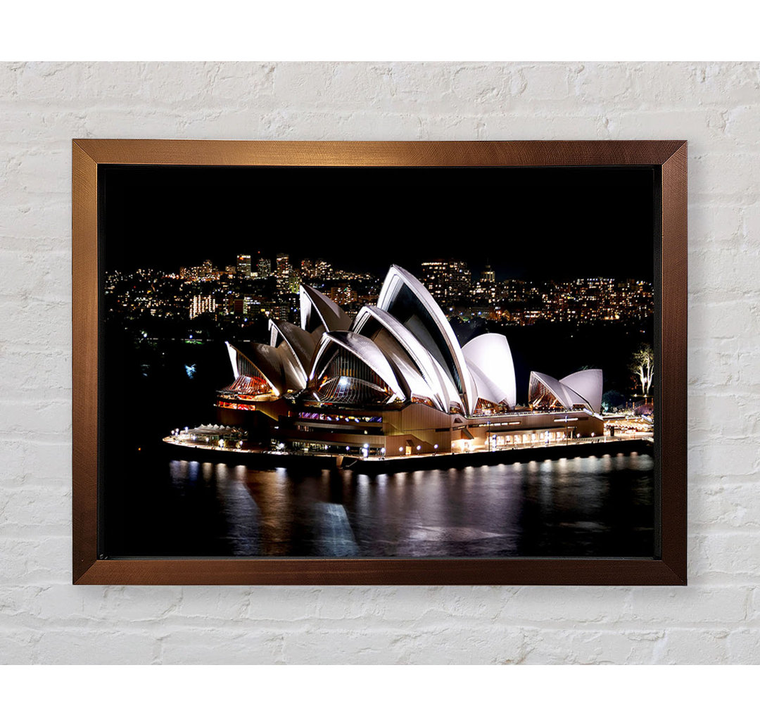 Sydney Opera House Night View - Einzelner Bilderrahmen Kunstdrucke