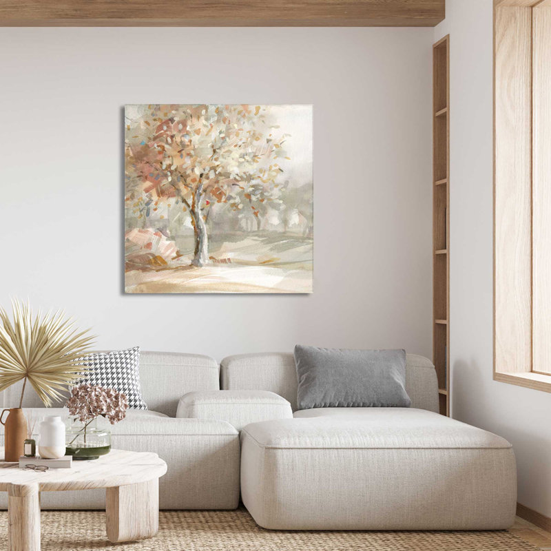 «Golden Day» par Danhui Nai - peinture, L 18 po x H 18 po, Toile tendue