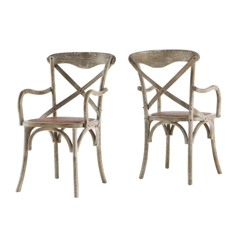 Modway Gear Dining Armchair, 2, Walnut