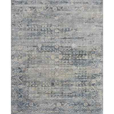 Hand Woven Silk and Wool Area Rug