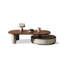 Table basse en noyer manufacturé