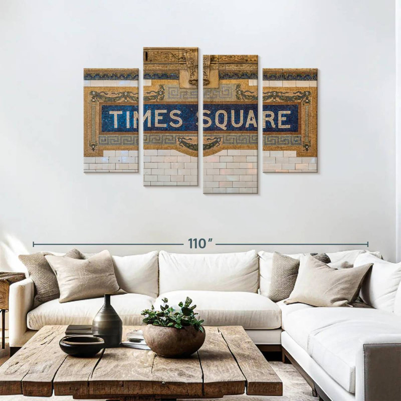 Lynelle Mosaic Times Square Sign, 48" H x 75" W