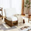 Chaise berçante rembourrée en bois massif-344054402