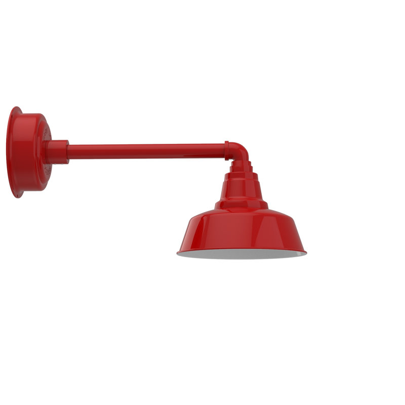 Vandervliet LED Wall Light, White, 9.625" H x 18.5" W x 10.25" D