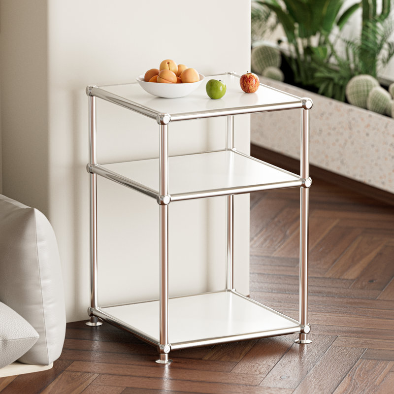 Étagère de rangement modulaire à 3 niveaux, étagère ouverte en panneau de fer galvanisé pour le salon, la chambre à coucher, le bureau, la salle de bain et la cuisine
