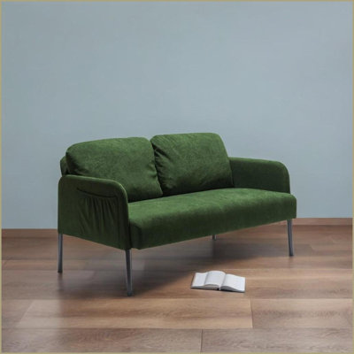 Sofas Couches, Modern 3 Seater Sage Green Polyester Sofa for Small Spaces Living Room Bedroom Office | Sage Green | Polyester Fabric