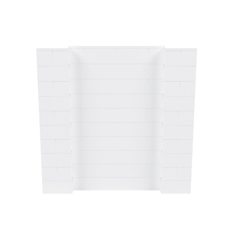 Ensemble mural de blocs géants 7 'T, H 60 po x l 60 po x P 12 po, Blanc