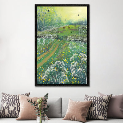 The Gate To May Meadow by Jo Grundy - Print on Canvas