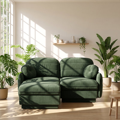 Cloud 73.2" W x 33.4" D x 37.4" H Chenille 2-Piece Modular Loveseat Sofa