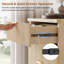 Commode à 5 tiroirs cannelés pour chambre à coucher, commode moderne de 28 po avec tiroirs profonds, organisateur de tiroir en bois pour salon, couloir, chambre de bébé, garde-robe de couloir-670189718