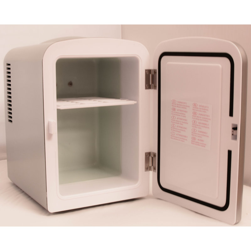 Uber Appliance 0.14 Cubic Feet Portable Countertop Mini Fridge, Silver