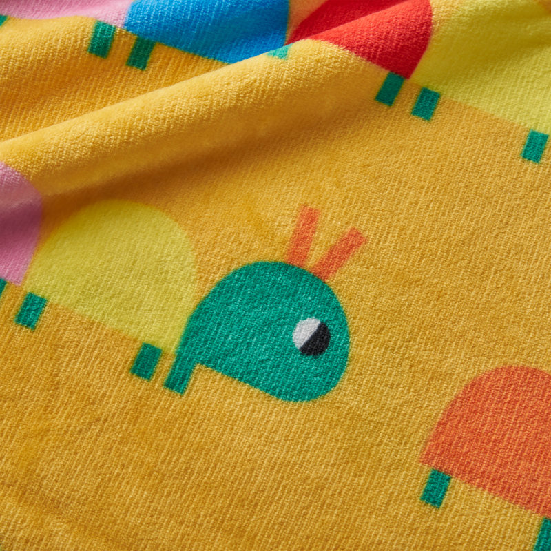 Curious Caterpillar Cosy Fleece Blanket Throw