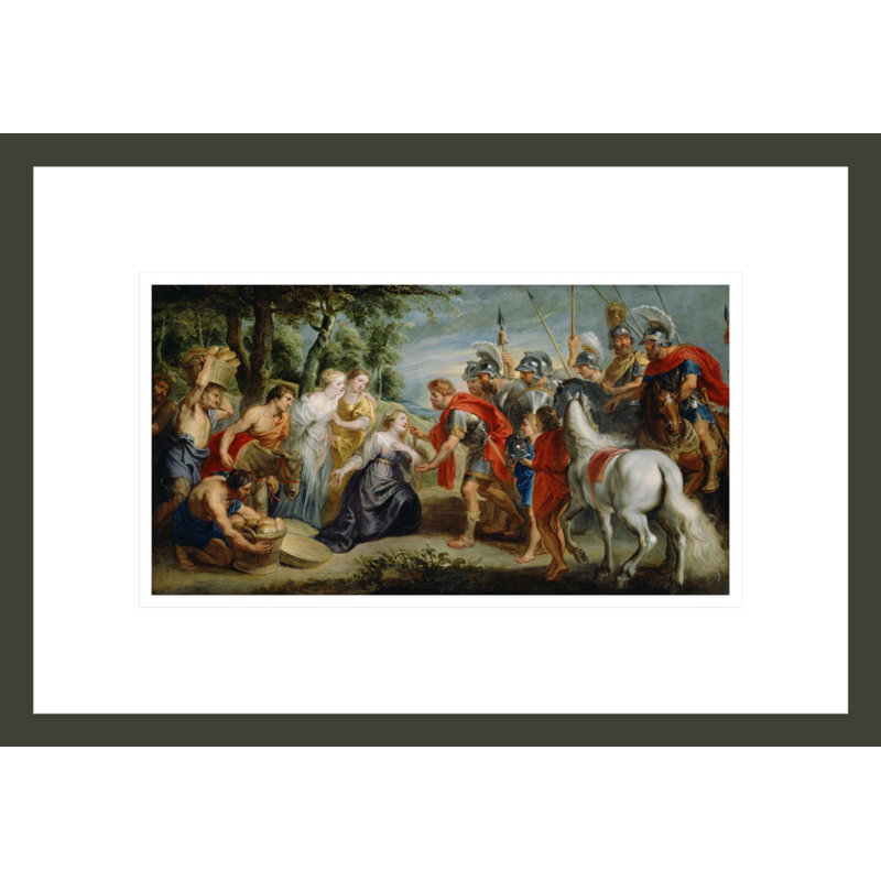 «David Meeting Abigail» par Peter Paul Rubens, impression giclée sur cadre, 11.66" H x 16.75" W