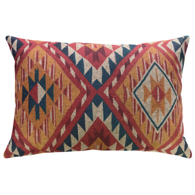 Geometric Linen Reversible Throw Pillow