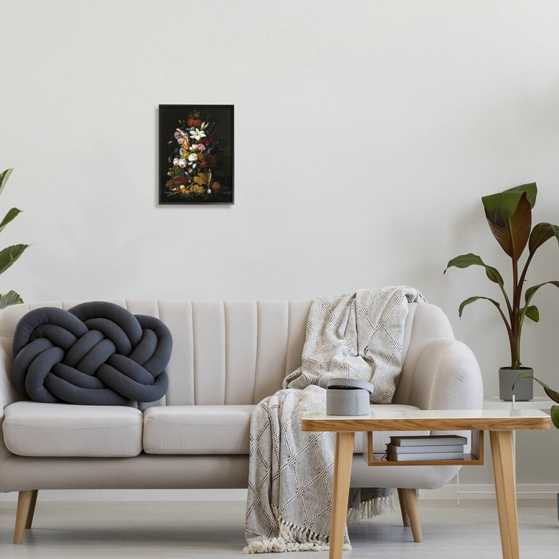Art giclée encadré par gobelet traditionnel, H 14 po x l 11 po x P 1,5 po, Giclée encadrée noir minuit