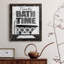 «Bath Time», art textuel sur toile-453051486-453051481