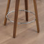 Swivel Upholstered Counter Stool with Solid Wood Frame-525380754