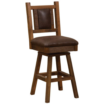 Tabouret de comptoir pivotant avec dossier Barnwood