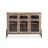 Vintage American-Style Cedar & Wrought Iron Accent Cabinet
