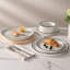  Assiettes et bols en jade, ensemble de vaisselle de 24 pièces, ensemble pour 8, blanc-899185595