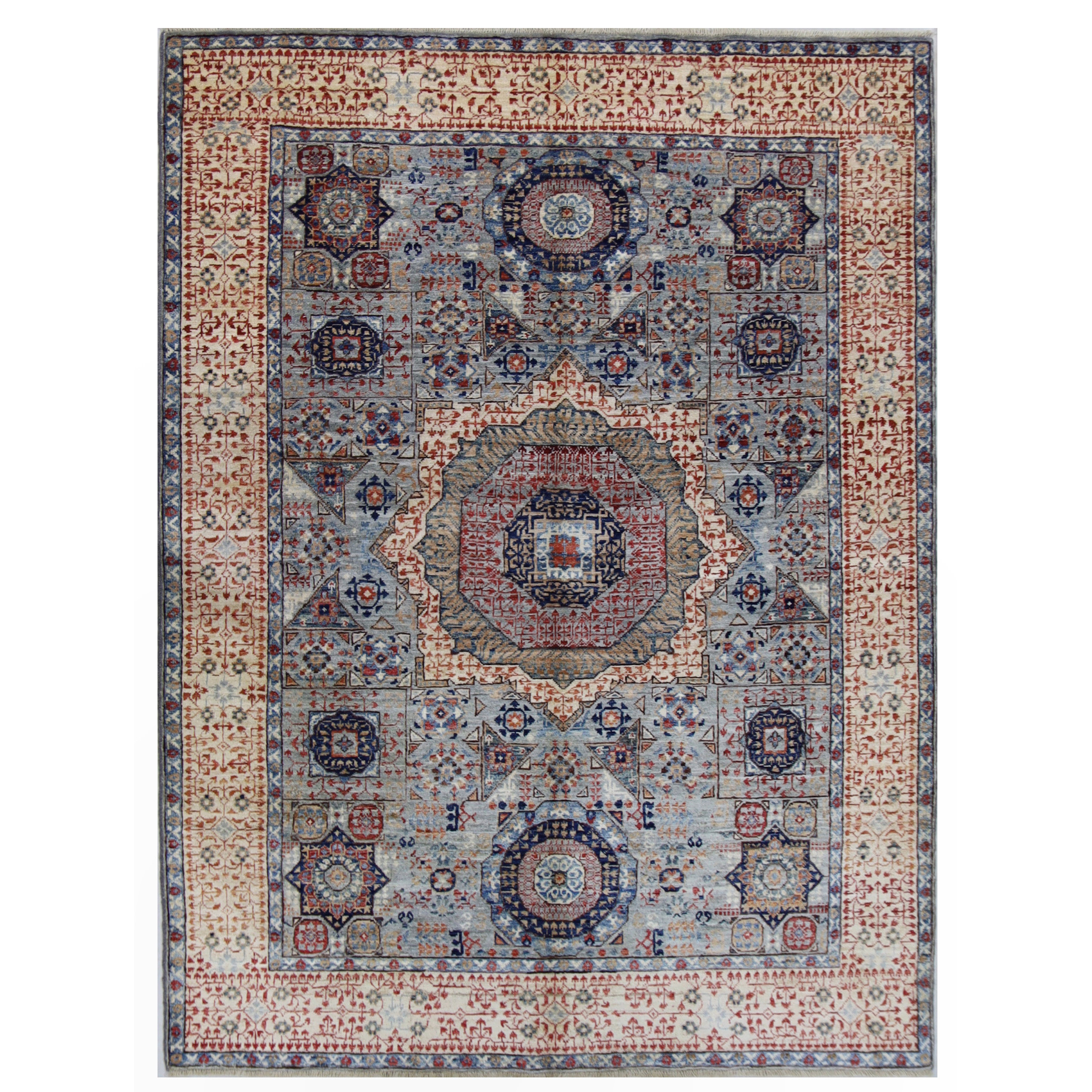 Bokara Rug Co., Inc. High-Quality Hand-Knotted Silver And Beige Area ...