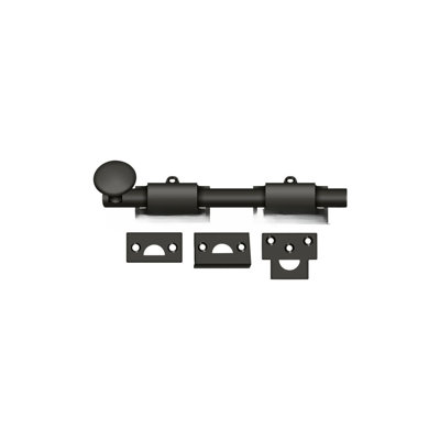 Deltana 6SB003 6" Surface Bolt; Heavy Duty; Lifetime Brass Finish