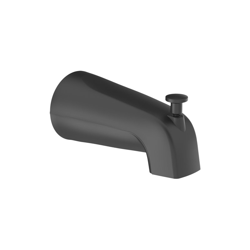 Bec de baignoire rond noir mat Serafino, Noir mat