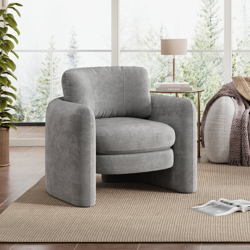 Fauteuil d'appoint 34,5 po, Gris chenille