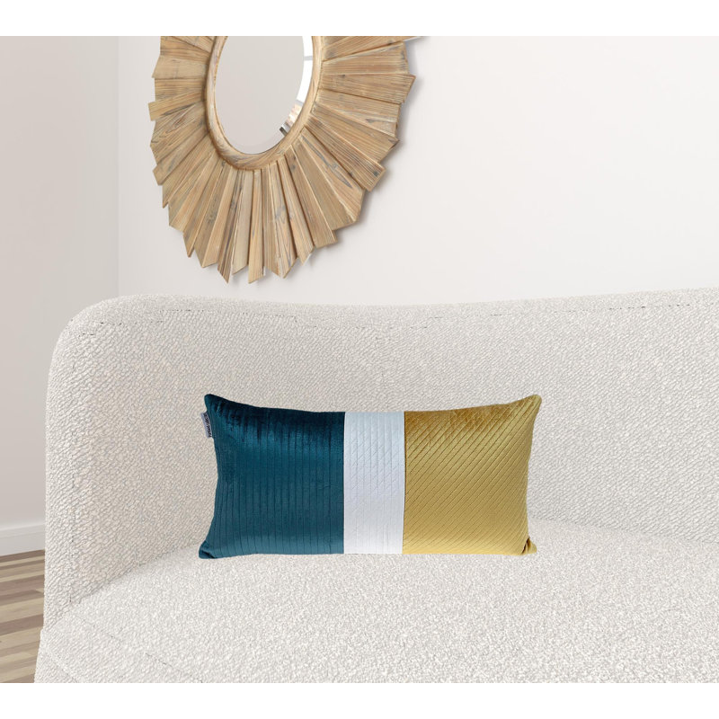 Insert de coussin réversible, Vert / blanc / jaune