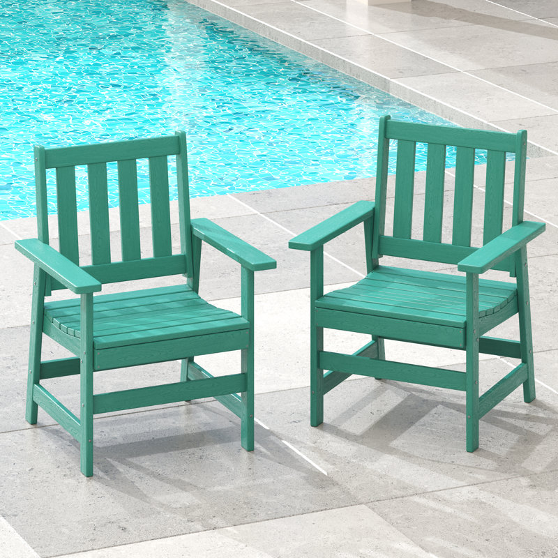 Chaise d'extérieur HDPESRS, Bleu lac