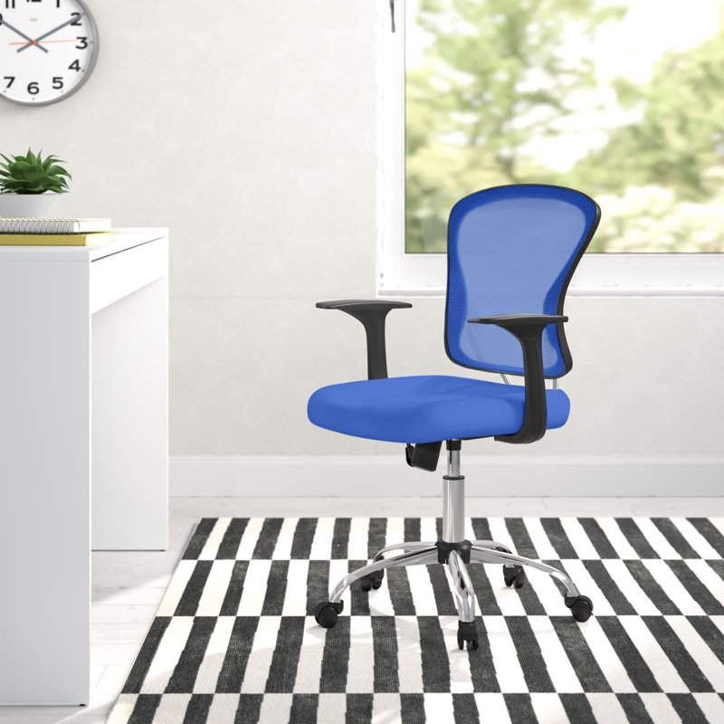 Chaise de travail en filet Crenguta, Bleu, Fixe