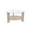Table basse moderne avec plateau 100% verre trempé, 29,5 po x 15,7 po x 29,5 po | Structure durable en panneau de particules enduit 100% mélamine, épaisseur: 0,7 pouce | Conception élégante, parfaite pour le salon et les espaces contemporains, capaci-1319325162-1319324693